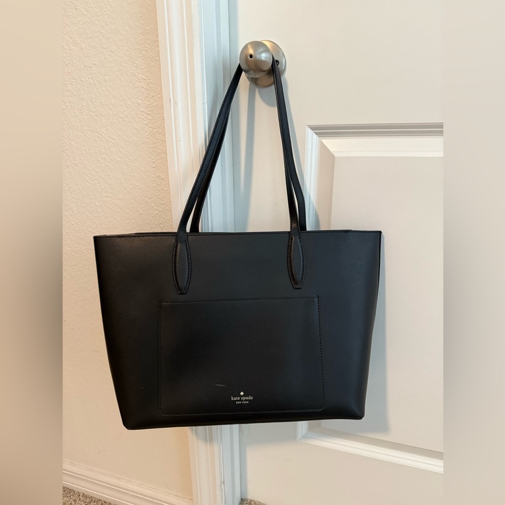 Kate Spade Black Leather Tote Bag - Picture 2 of 5